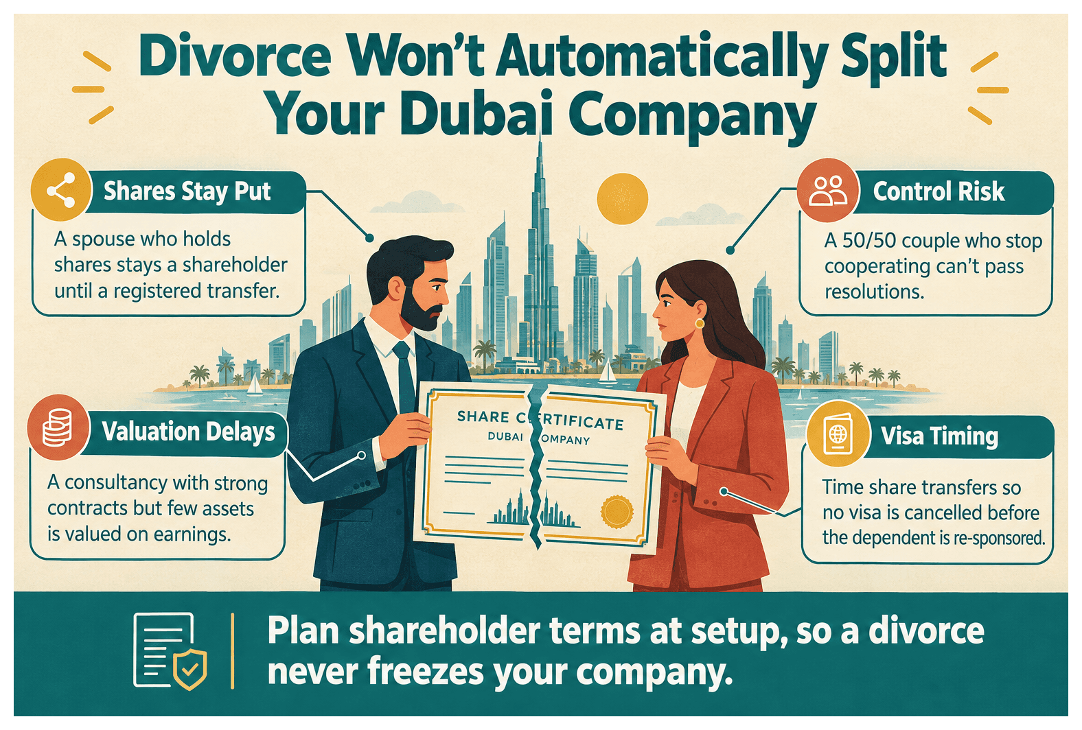 Infographic: What Happens to Your Dubai Company if You Get Divorced
