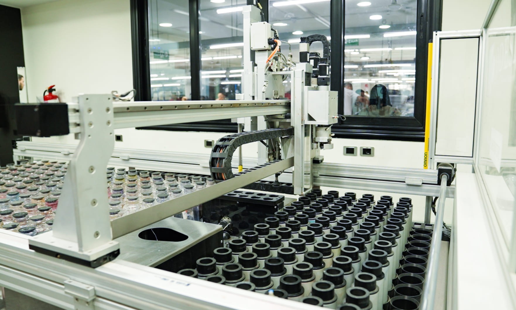 Bottles of colored dyes.