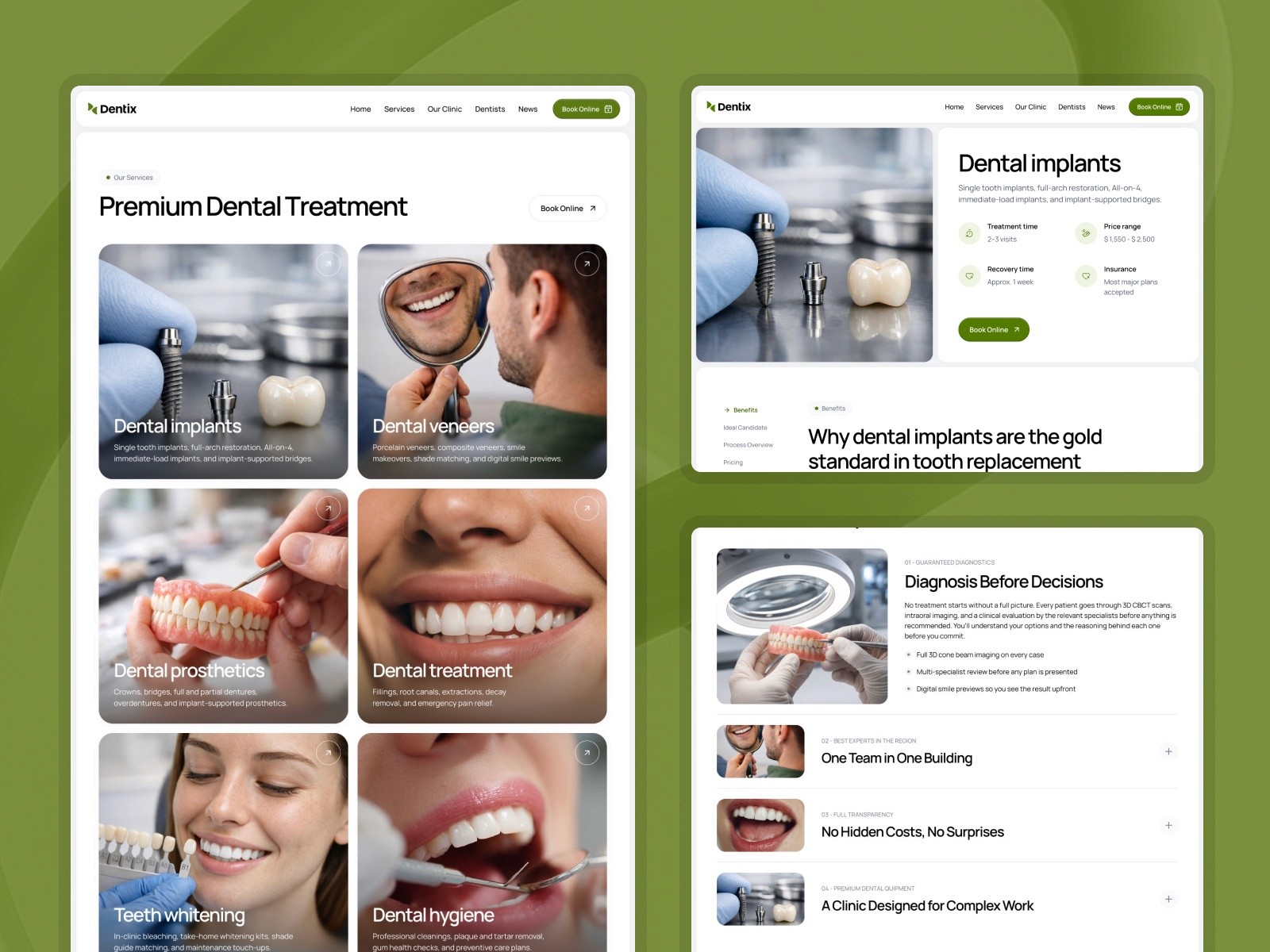 Dentix — 极简现代医疗健康网站设计灵感