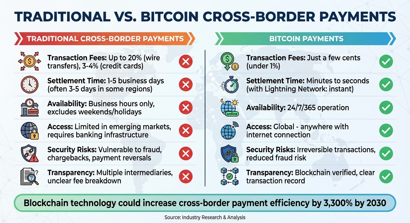 Traditional Payments vs Bitcoin: Cost, Speed, and Accessibility Comparison