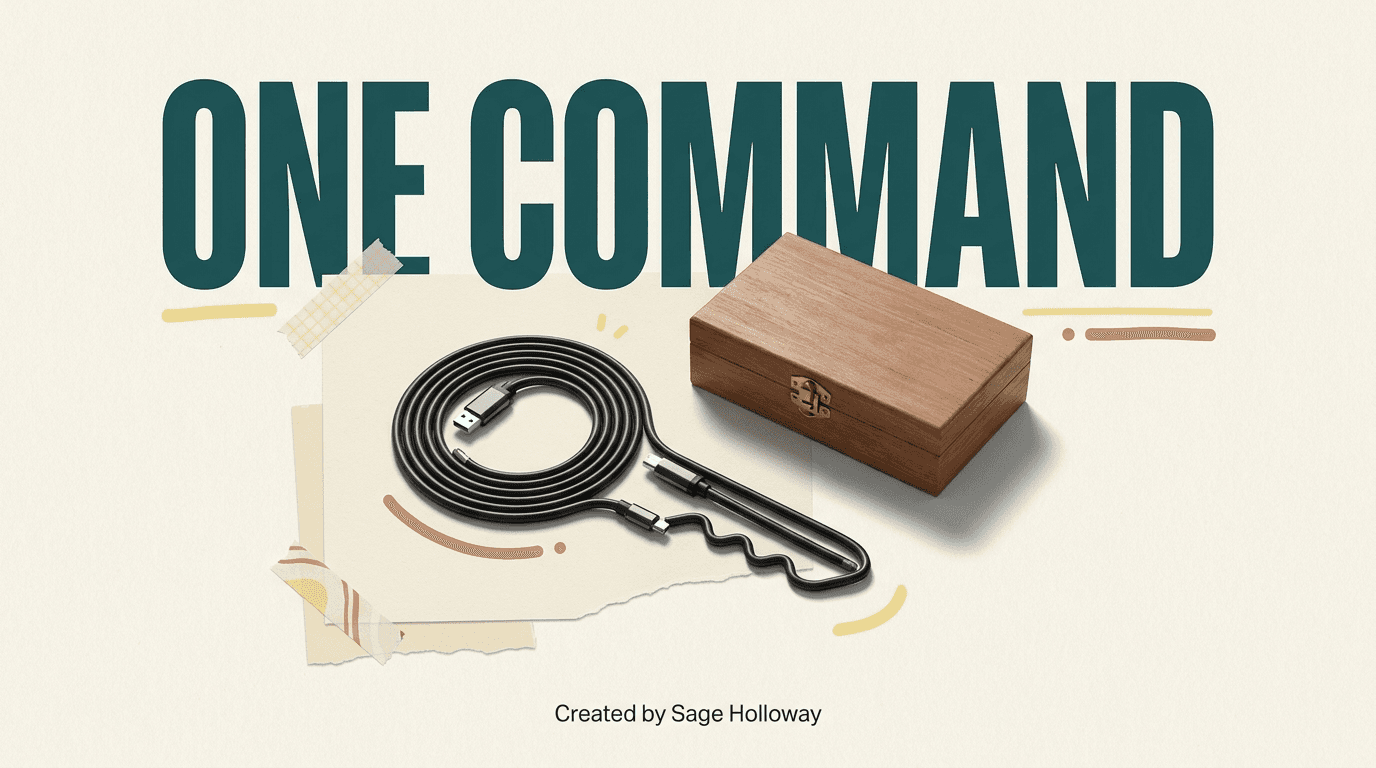 Editorial illustration for installing Claude Code with a curl command
