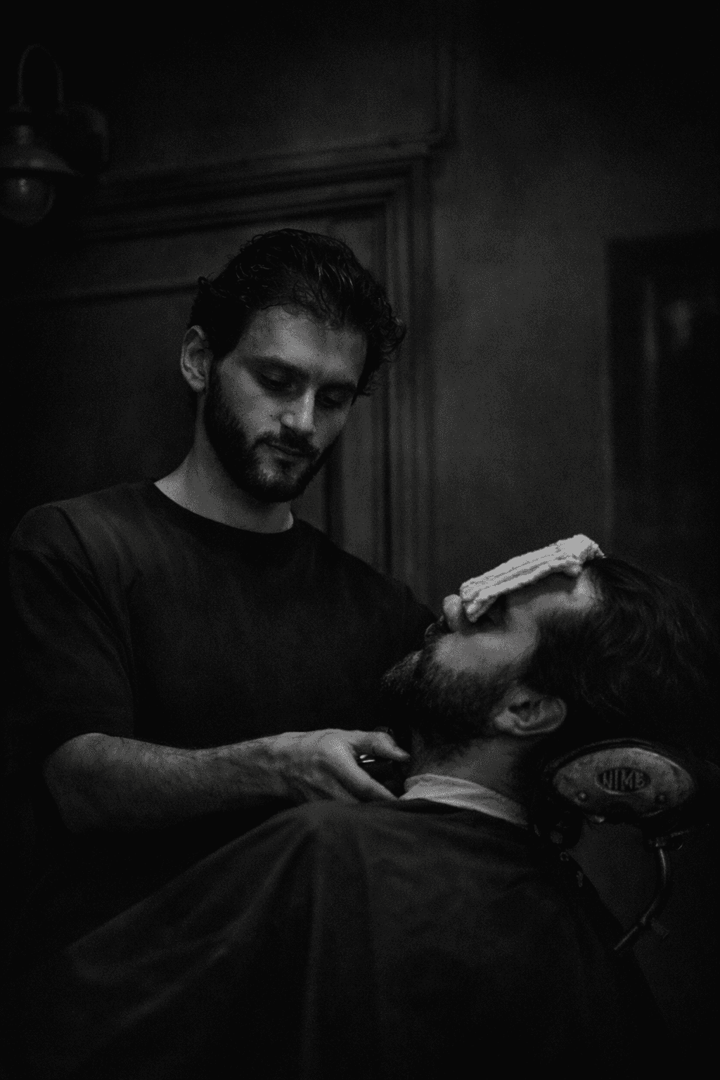 Pensive man in shadows