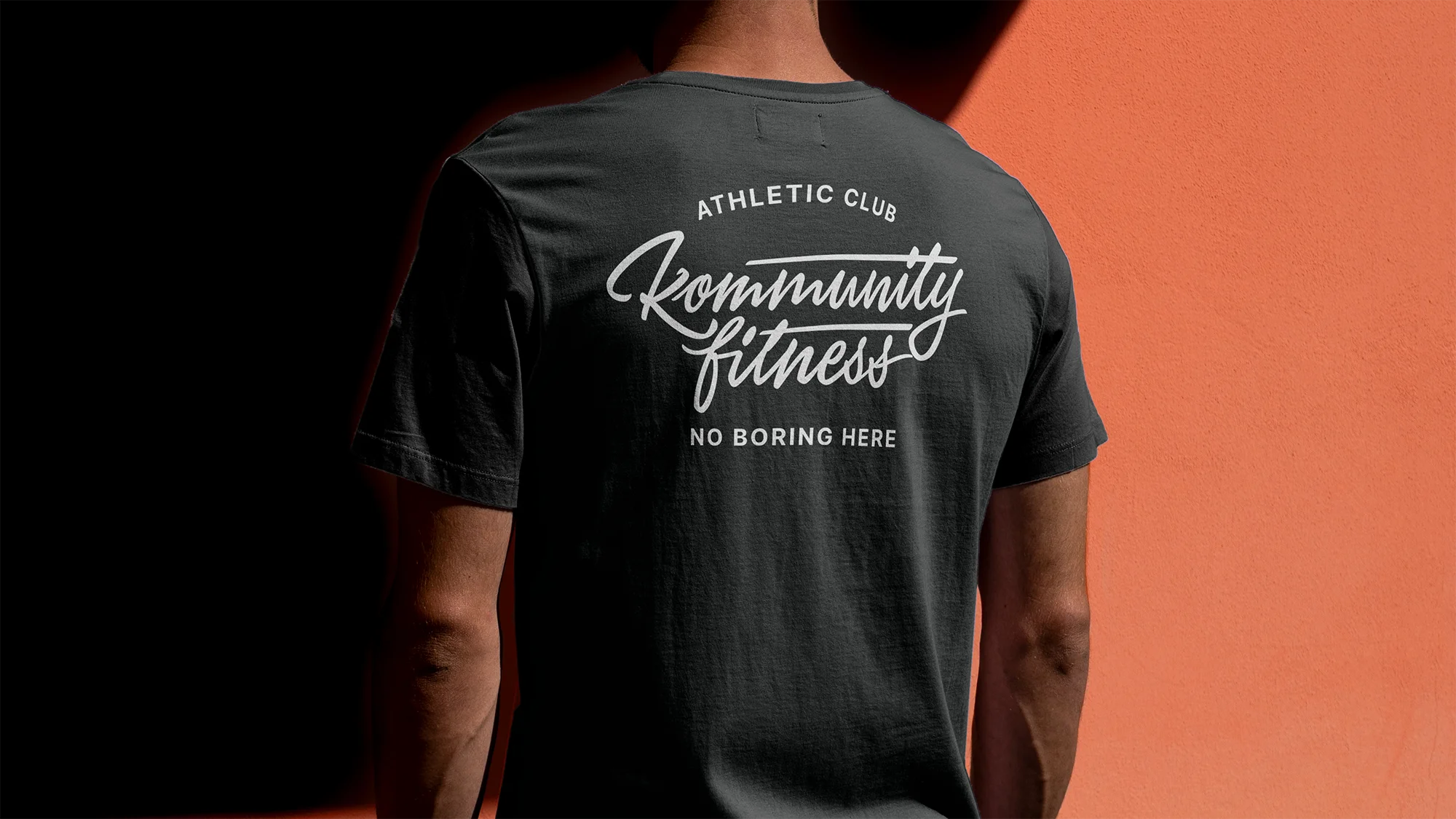 A teeshirt modelled by a man