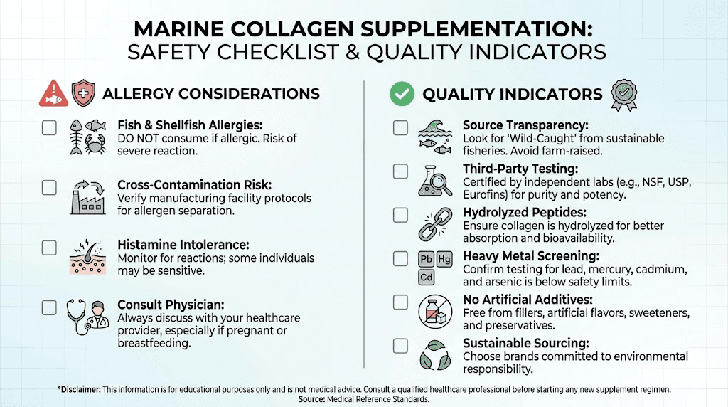 Marine collagen safety checklist and allergy considerations