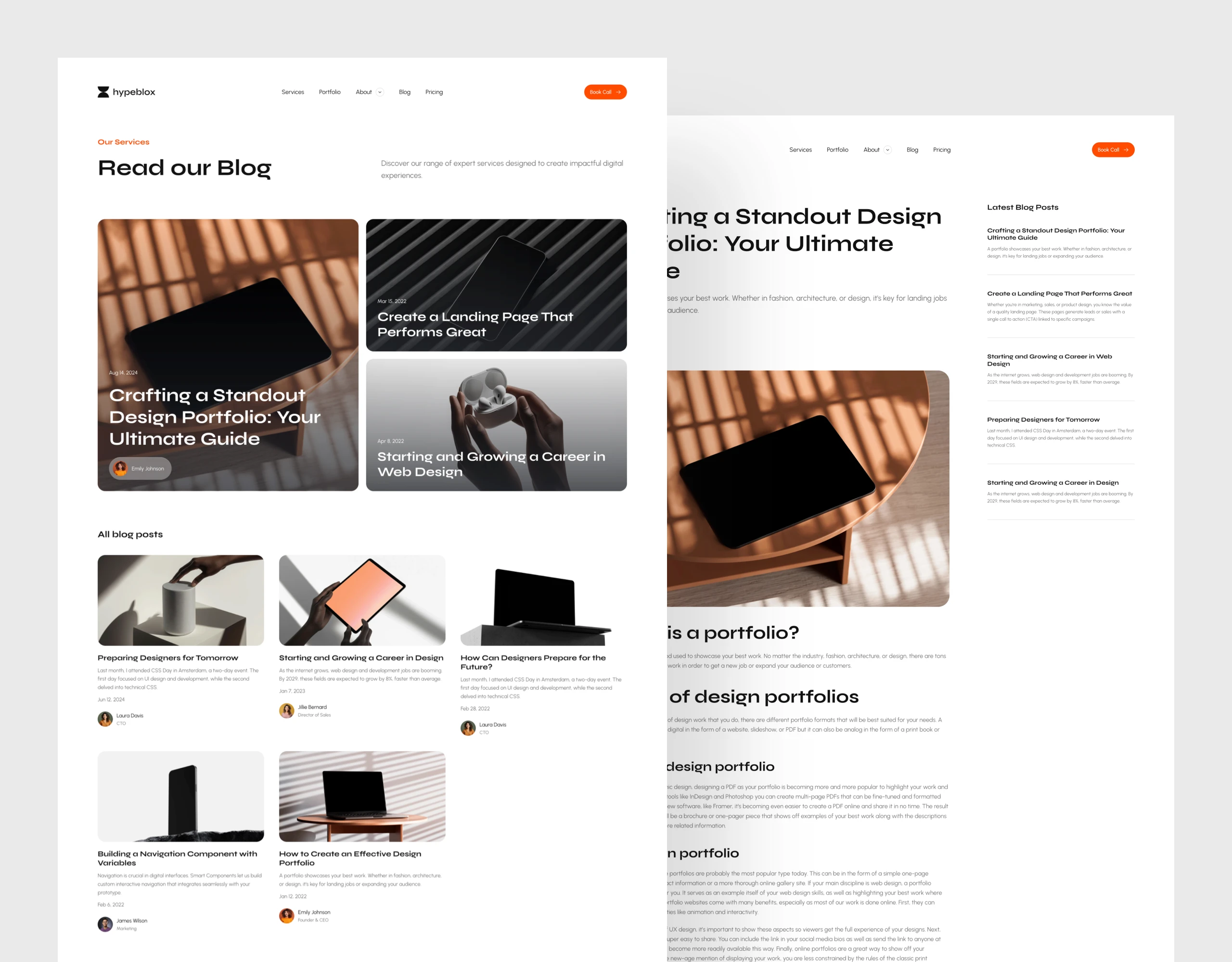 Hypeblox Agency Studio Portfolio Framer Website Template