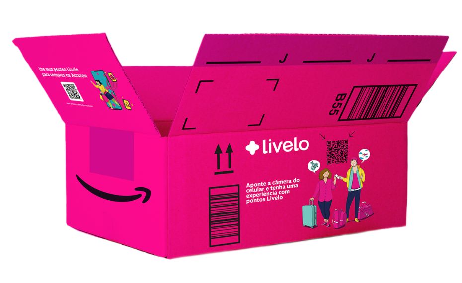 Livelo põe anúncio em caixas de entrega em campanha com Amazon Ads