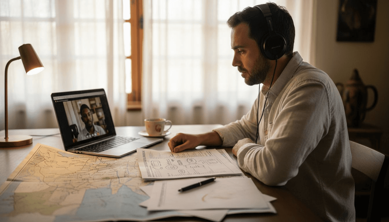 El guía organiza todos los detalles del safari junto al viajero, asegurándose de que la experiencia sea personalizada y única.