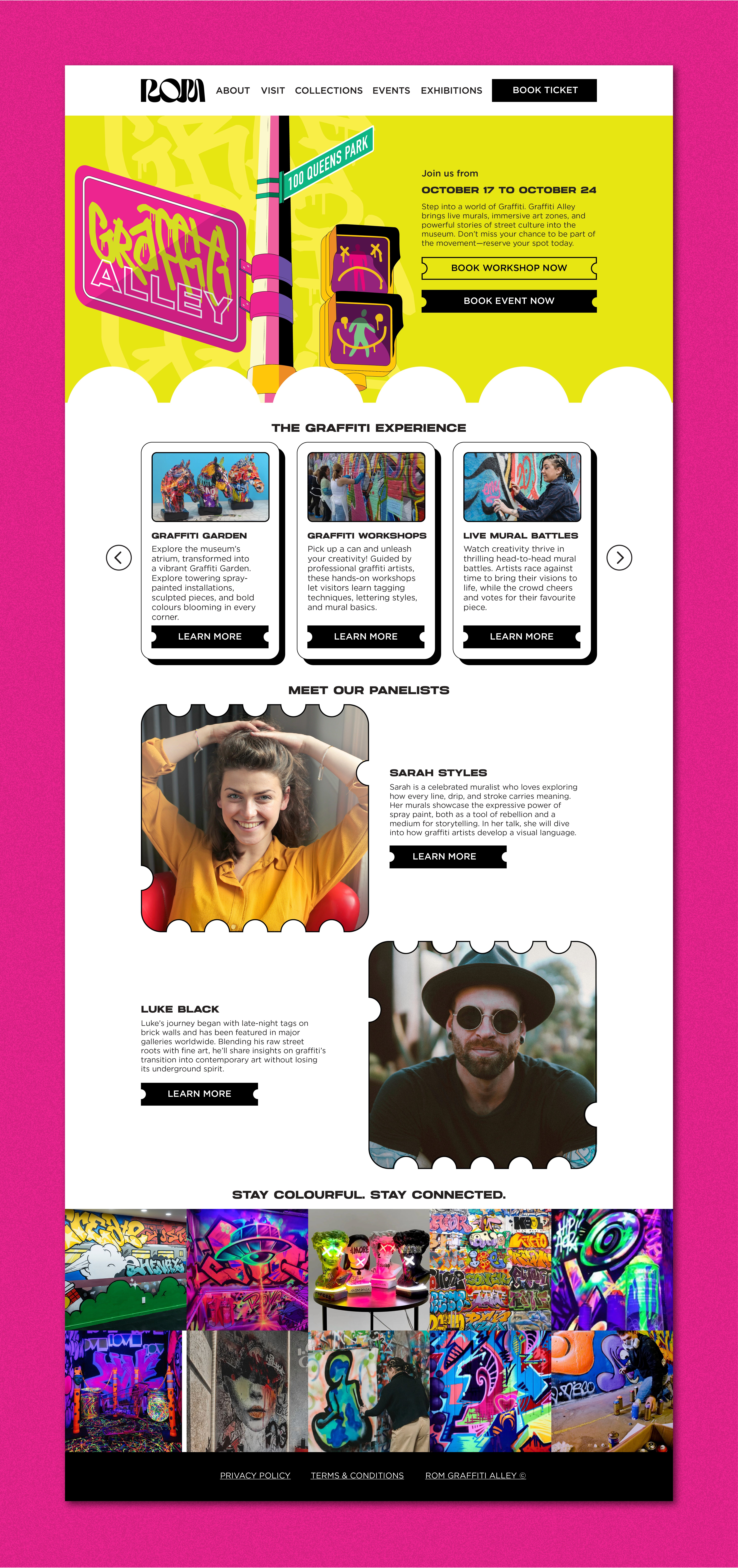 Flat lay of the landing page design showing the layout and composition.