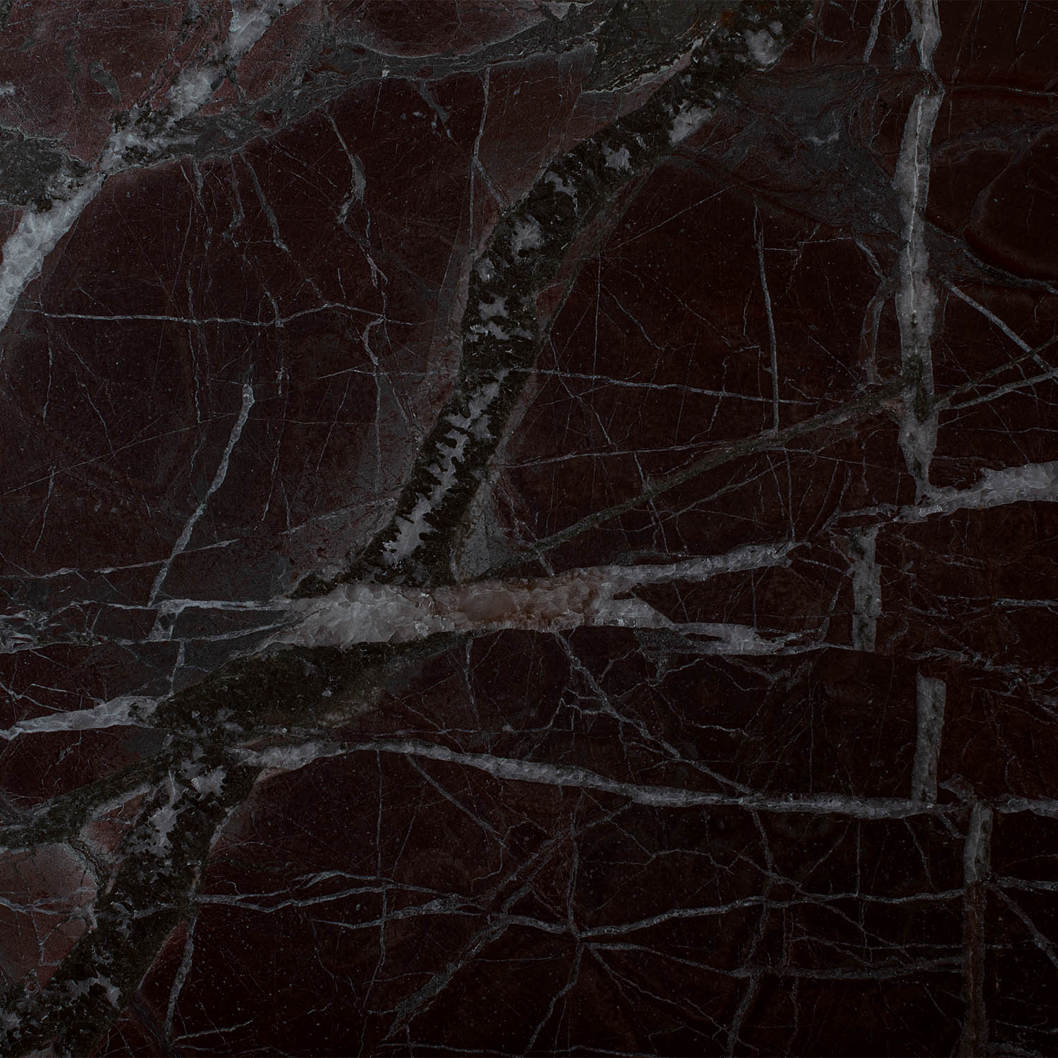 Close-up with strong red marbling