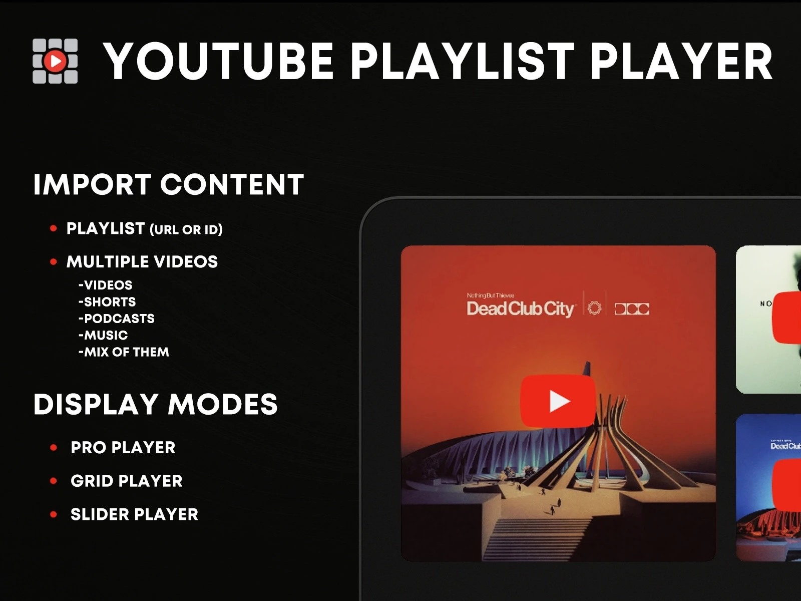 YouTube Playlist Player framer plugins