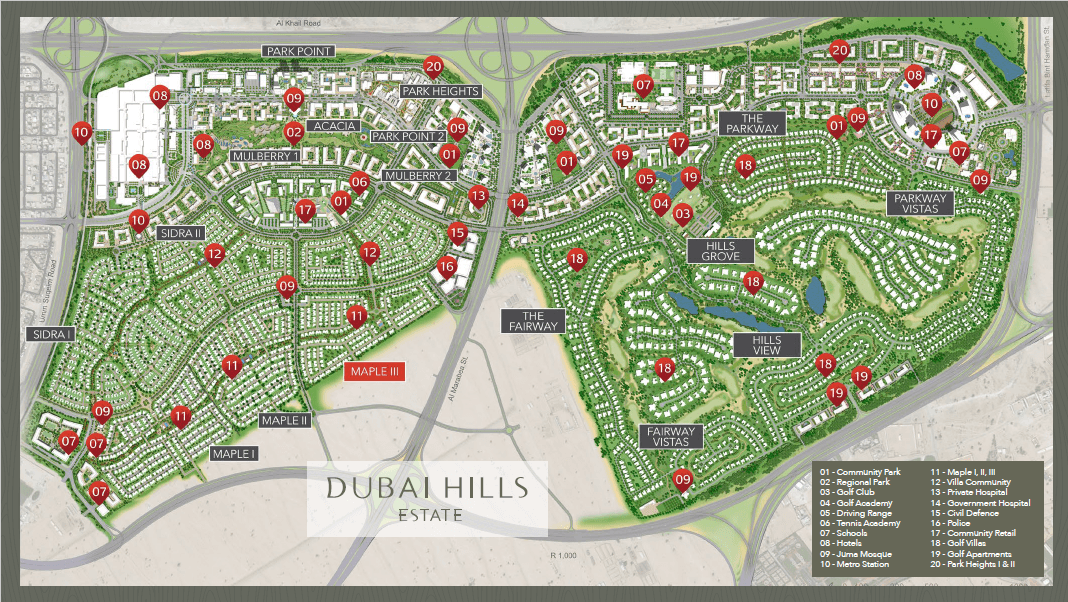 Dubai Hills Estate Masterplan