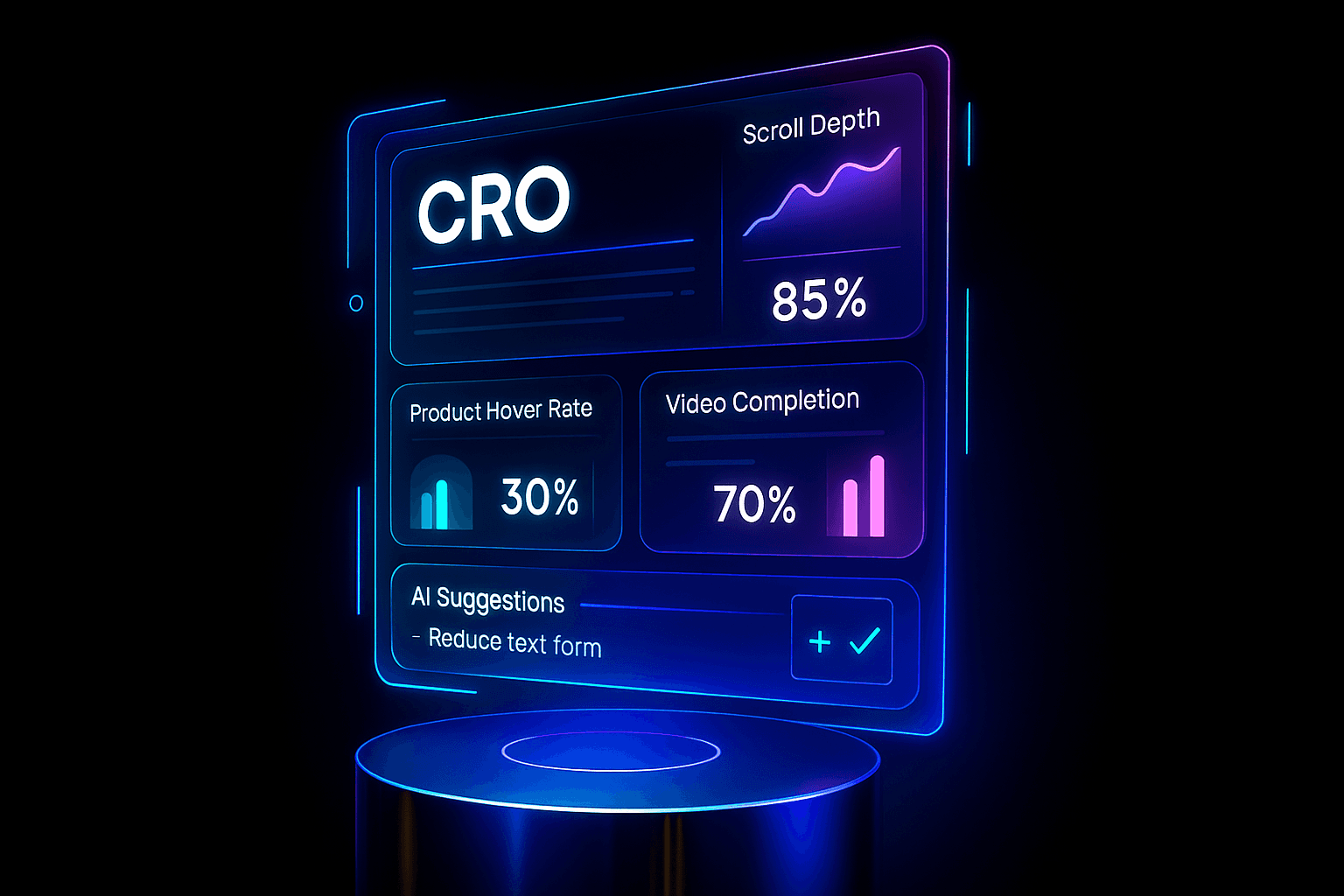 Analytics dashboard showing micro-conversion metrics affecting website decisions