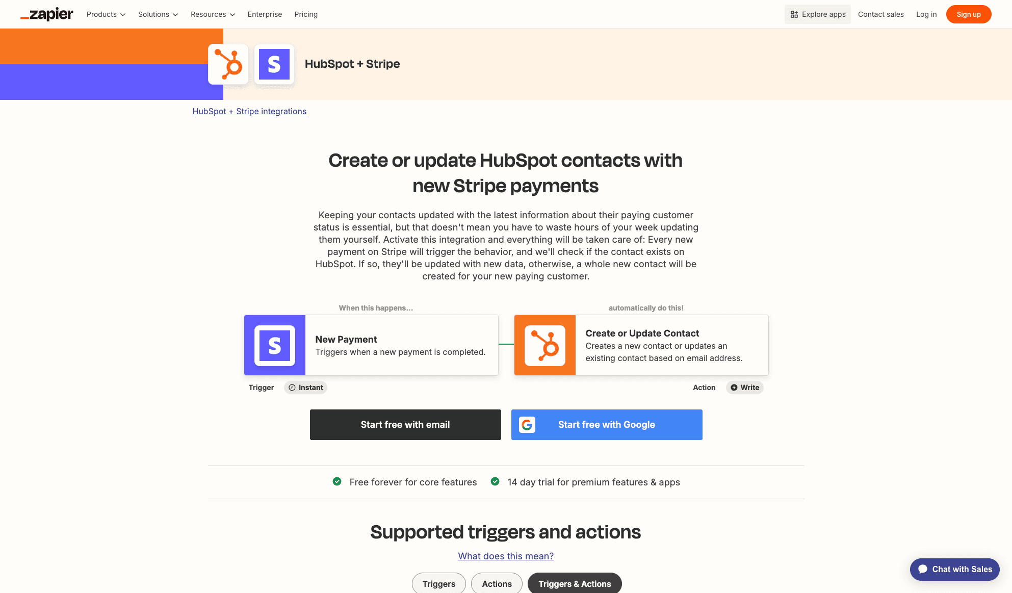 Zapier HubSpot recipe