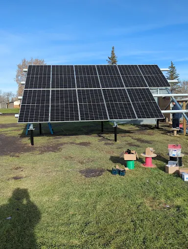 Ground solar panel installation