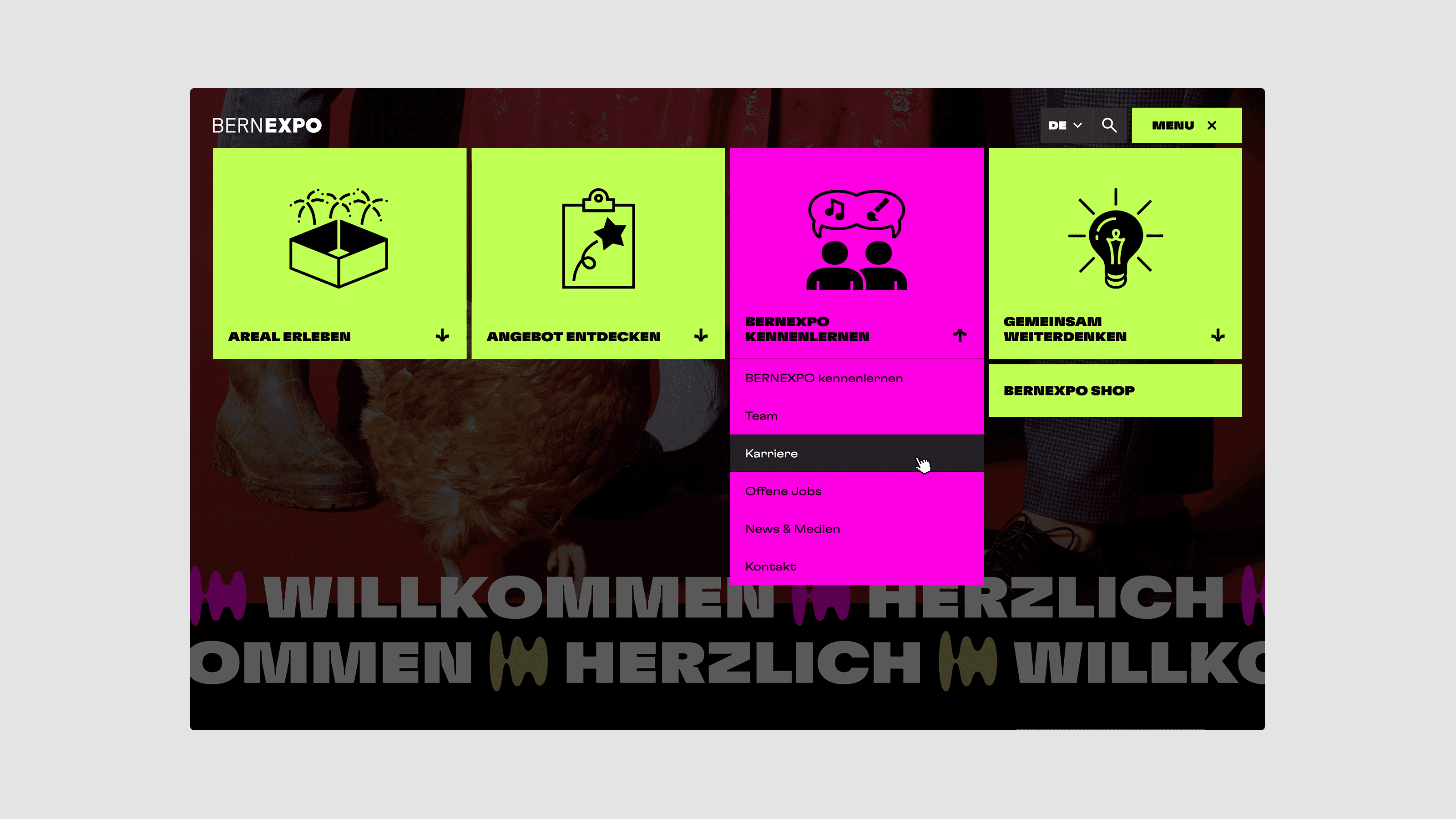 bernexpo navigation design