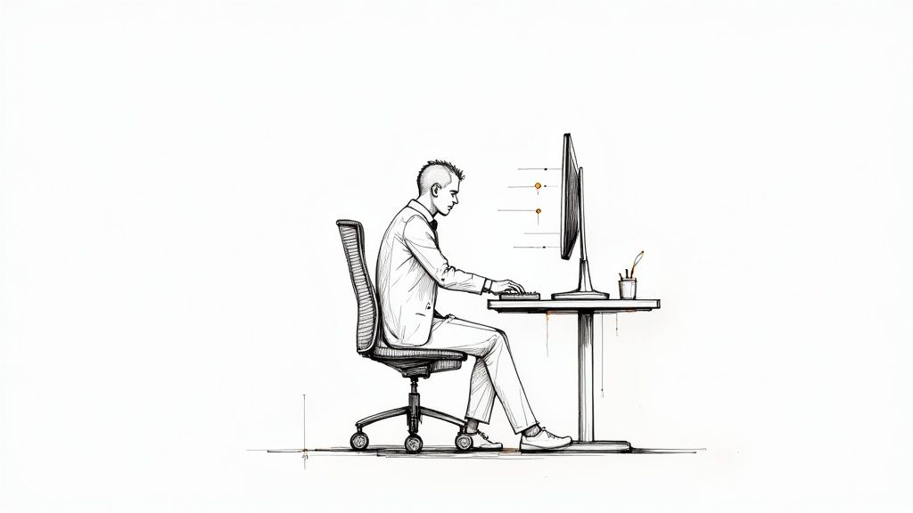 Imagen de ergonomía en oficina