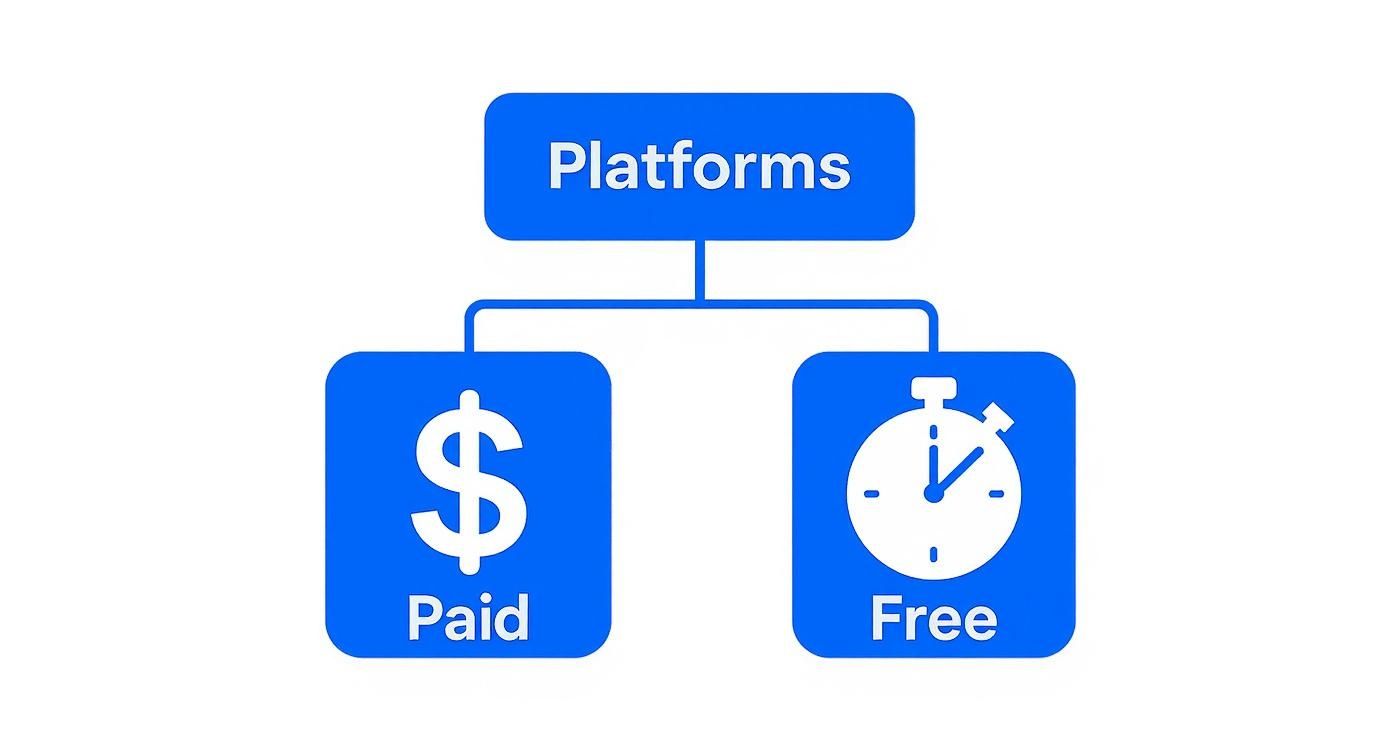 Infographic about free influencer marketing platforms