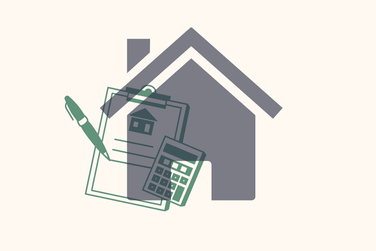 Home sign with a contract