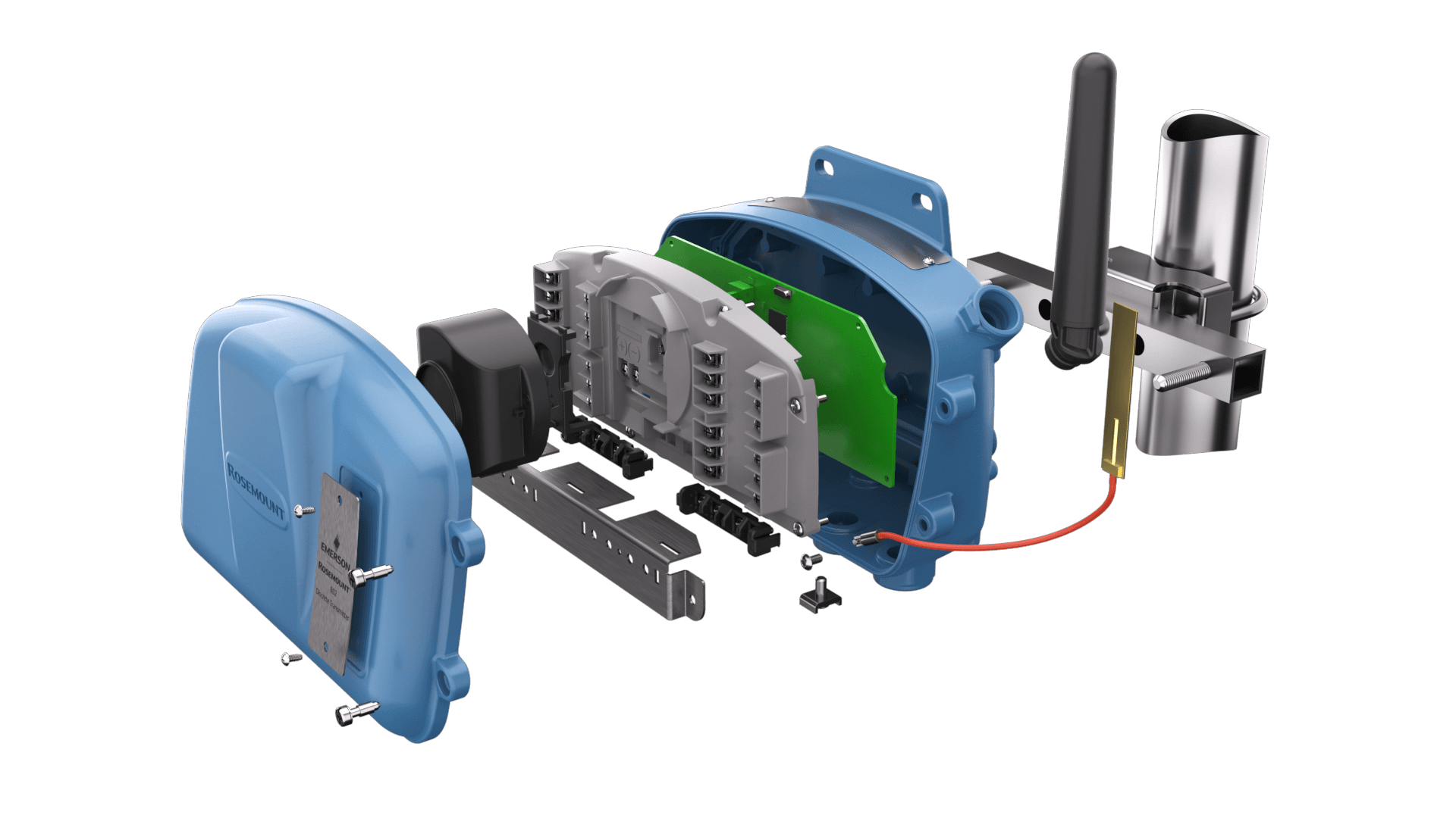 3D exploded view of a device