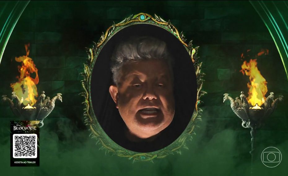 Disney põe Milton Cunha como Espelho Mágico em divulgação de Branca de Neve