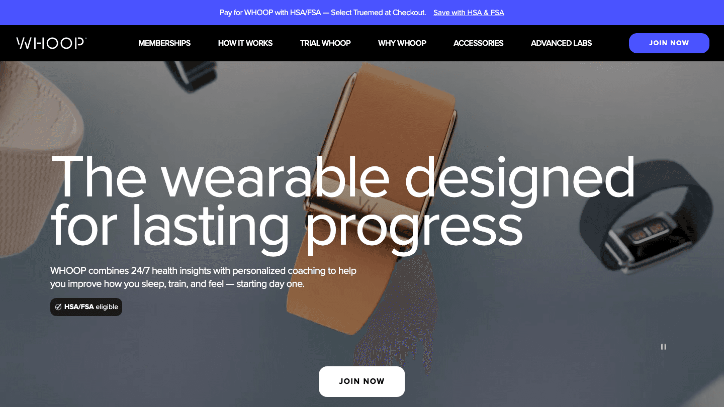 WHOOP website