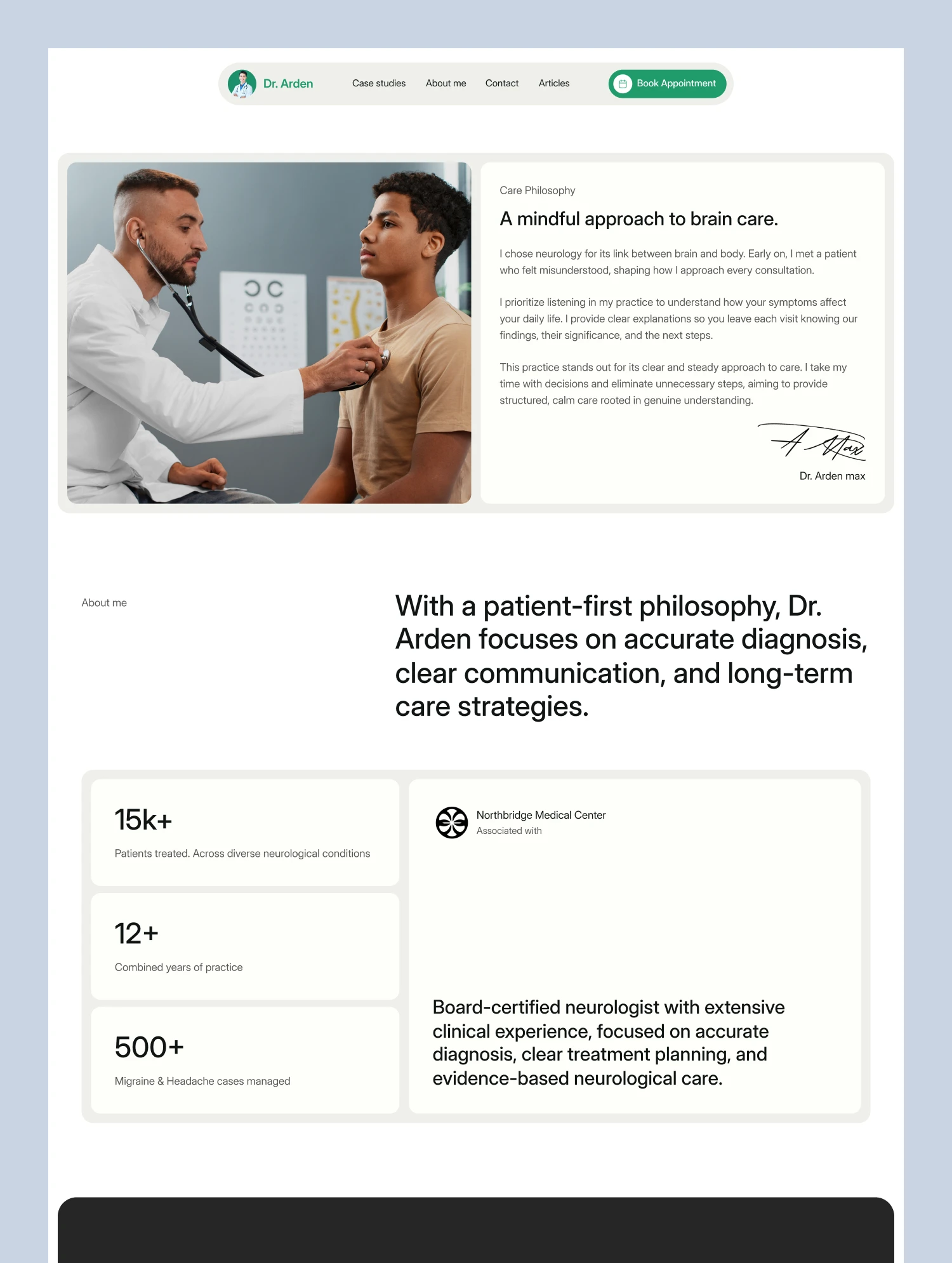 Doctor Portfolio Website Template