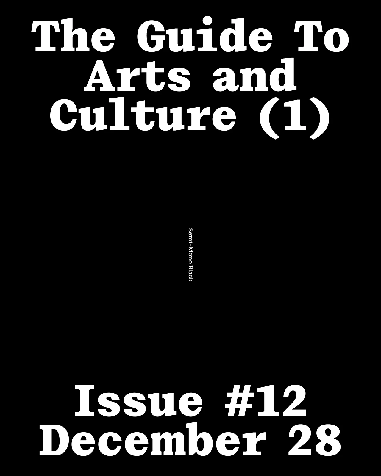 Alfold Semi-Mono editorial specimen showing arts and culture magazine layout