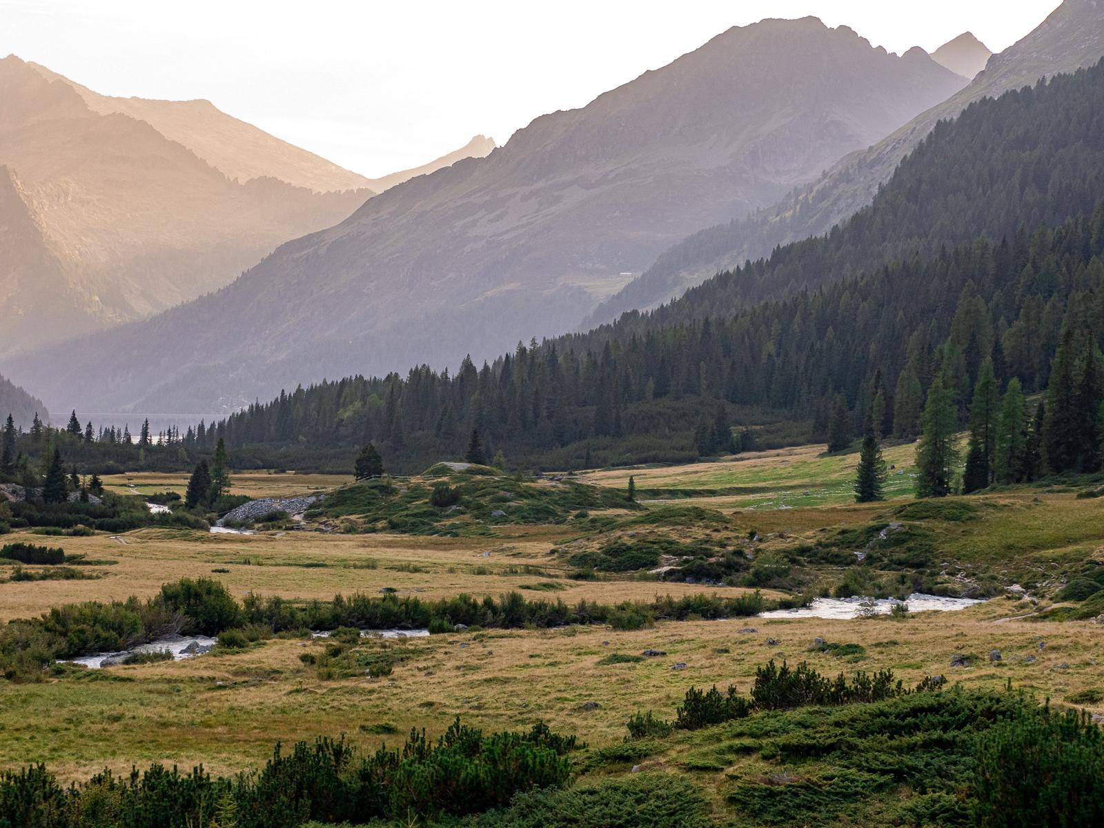 Mountain hike fly fishing dolomites