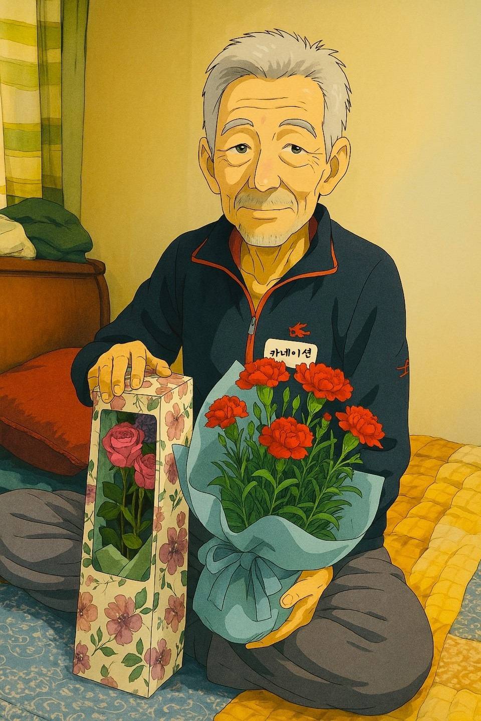 꽃 남자어르신