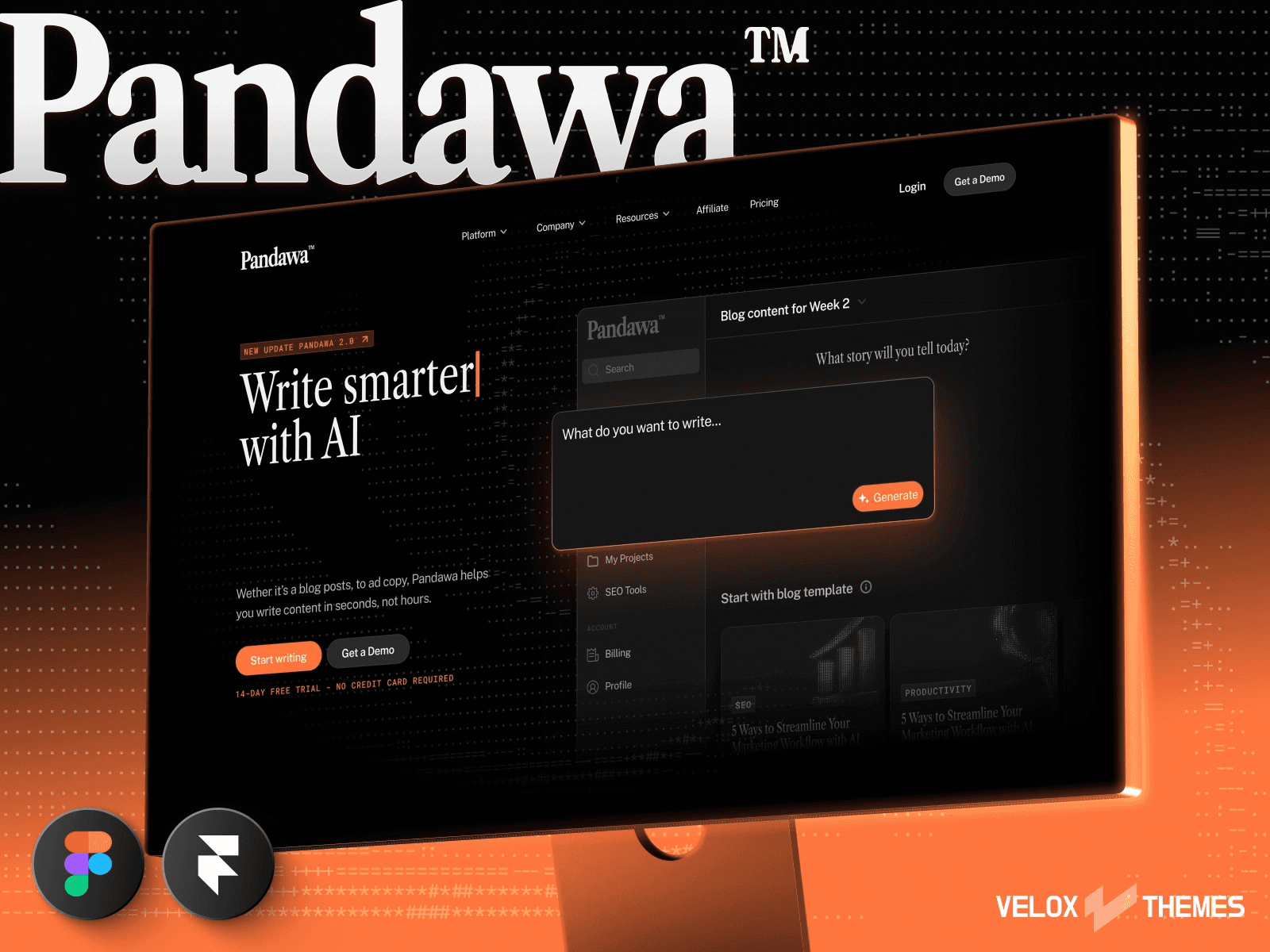 Pandawa framer template cover