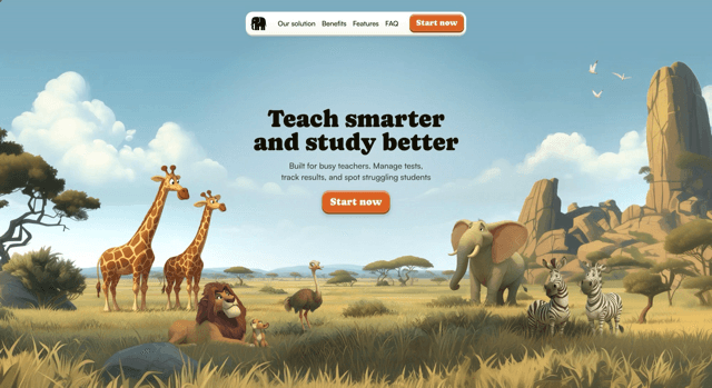 Ivy home page hero section