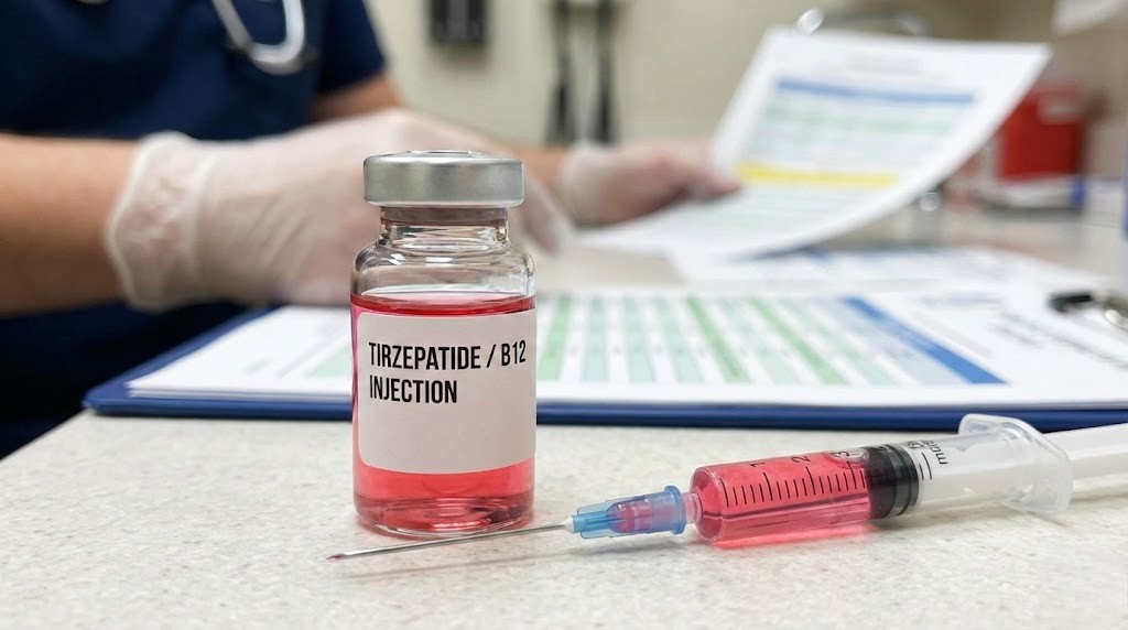 What color is tirzepatide with B12