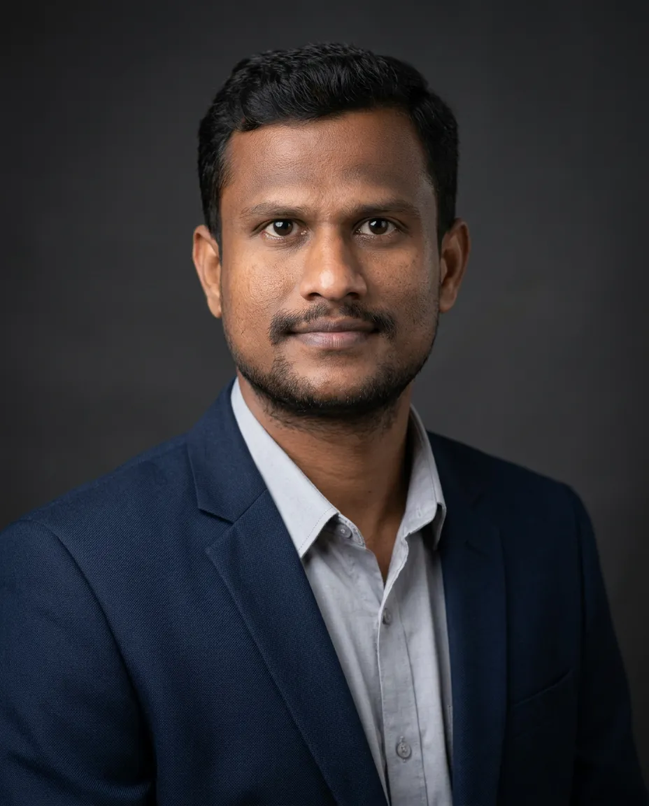 Portrait of Muthukumar Murugesan, Framer designer