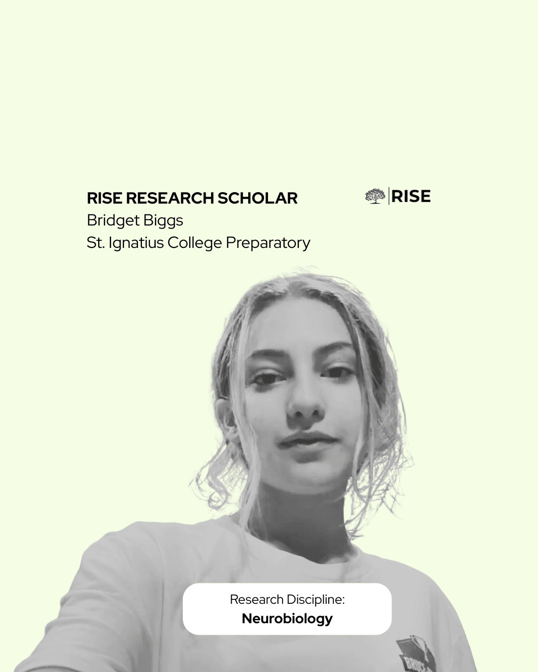 Testimonial from a high school participant in the rise research initiative