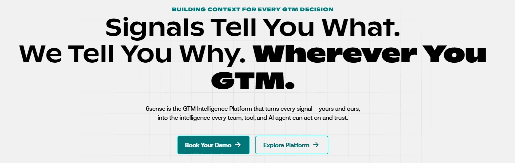 6sense, best for enterprise ABM teams that need predictive account intelligence