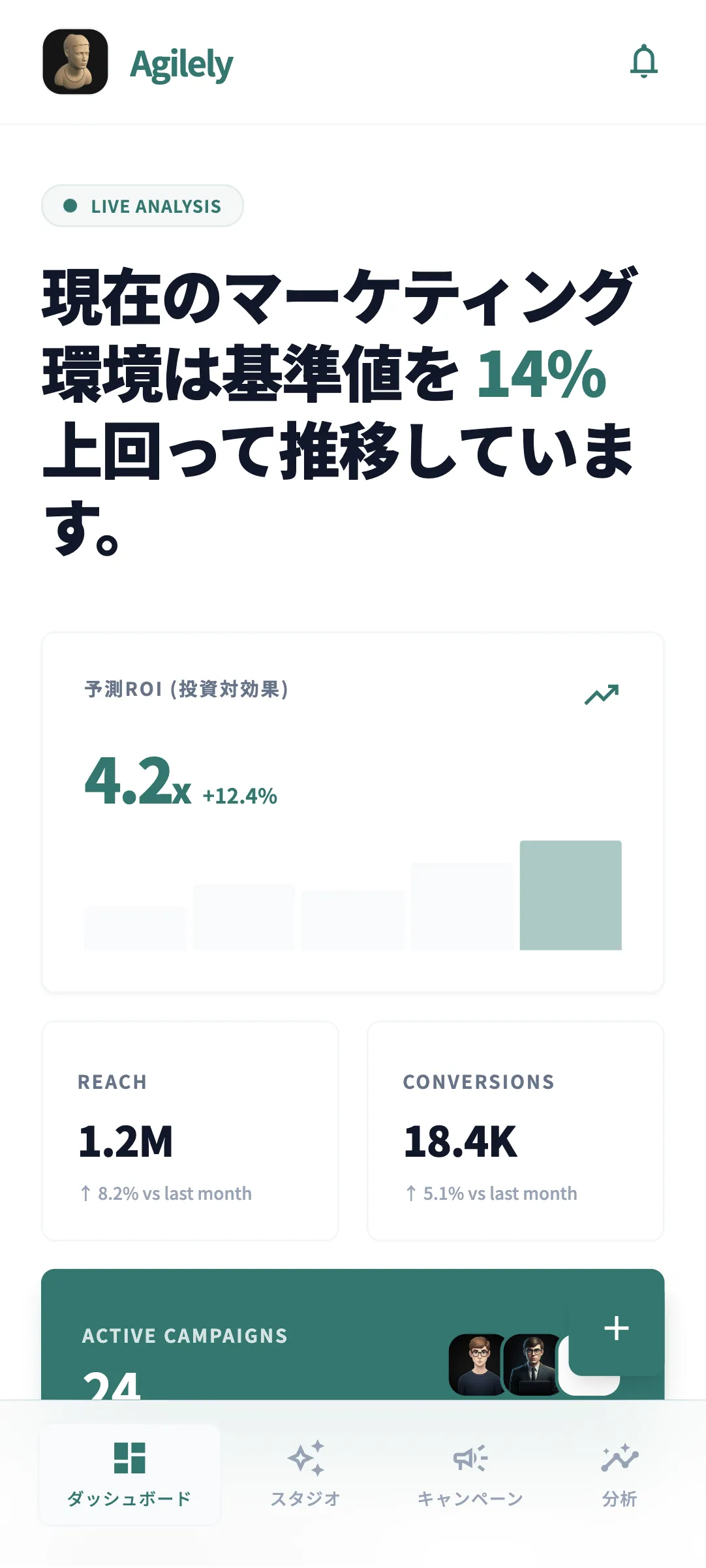 Agilely スマホ画面