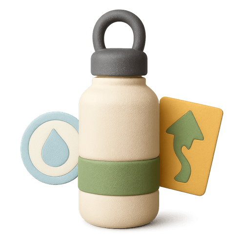 Water Bottle with Carabiner