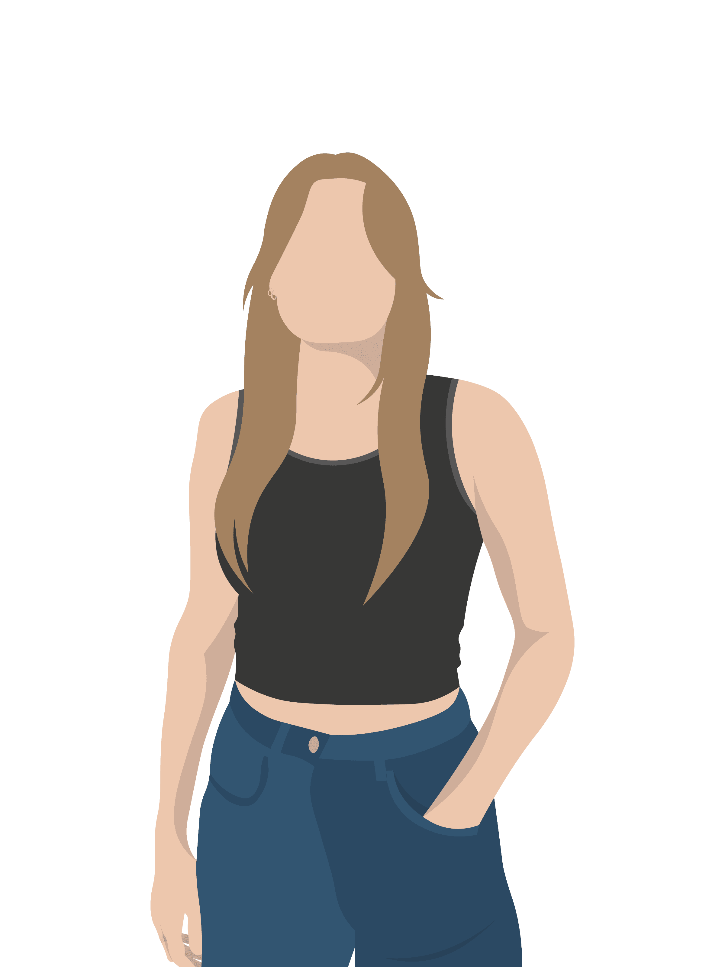 A black female model