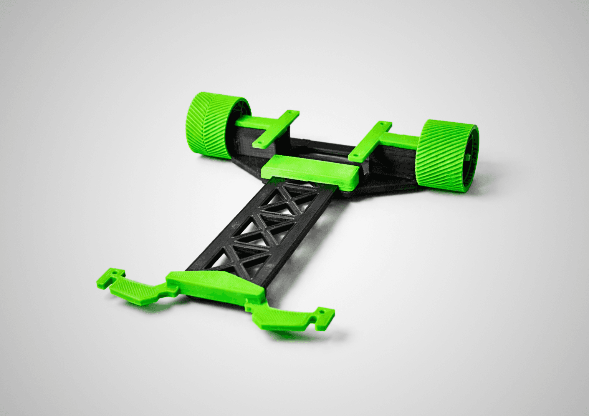Basic LFR chassis floating product shot – lightweight 45g 3D printed frame TechGeeks