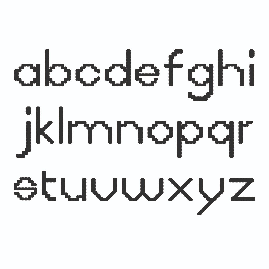 Alfabeto sin decoraciones