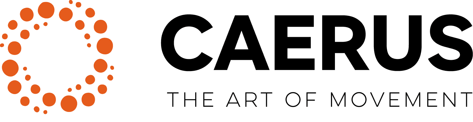 CAERUS Logo with strapline 'The Art of Movement'