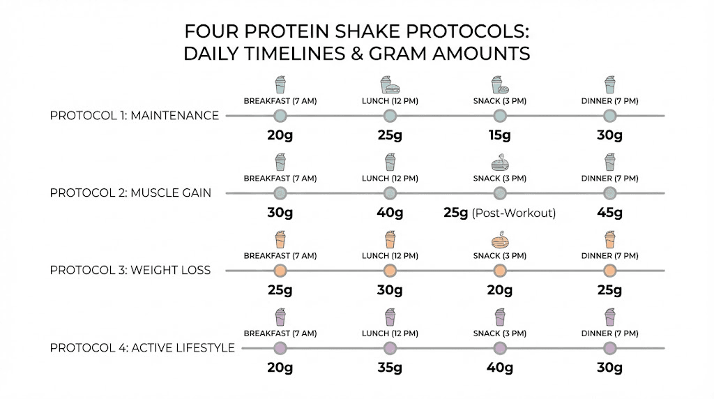 Daily protein shake protocols for GLP-1 users at different activity levels