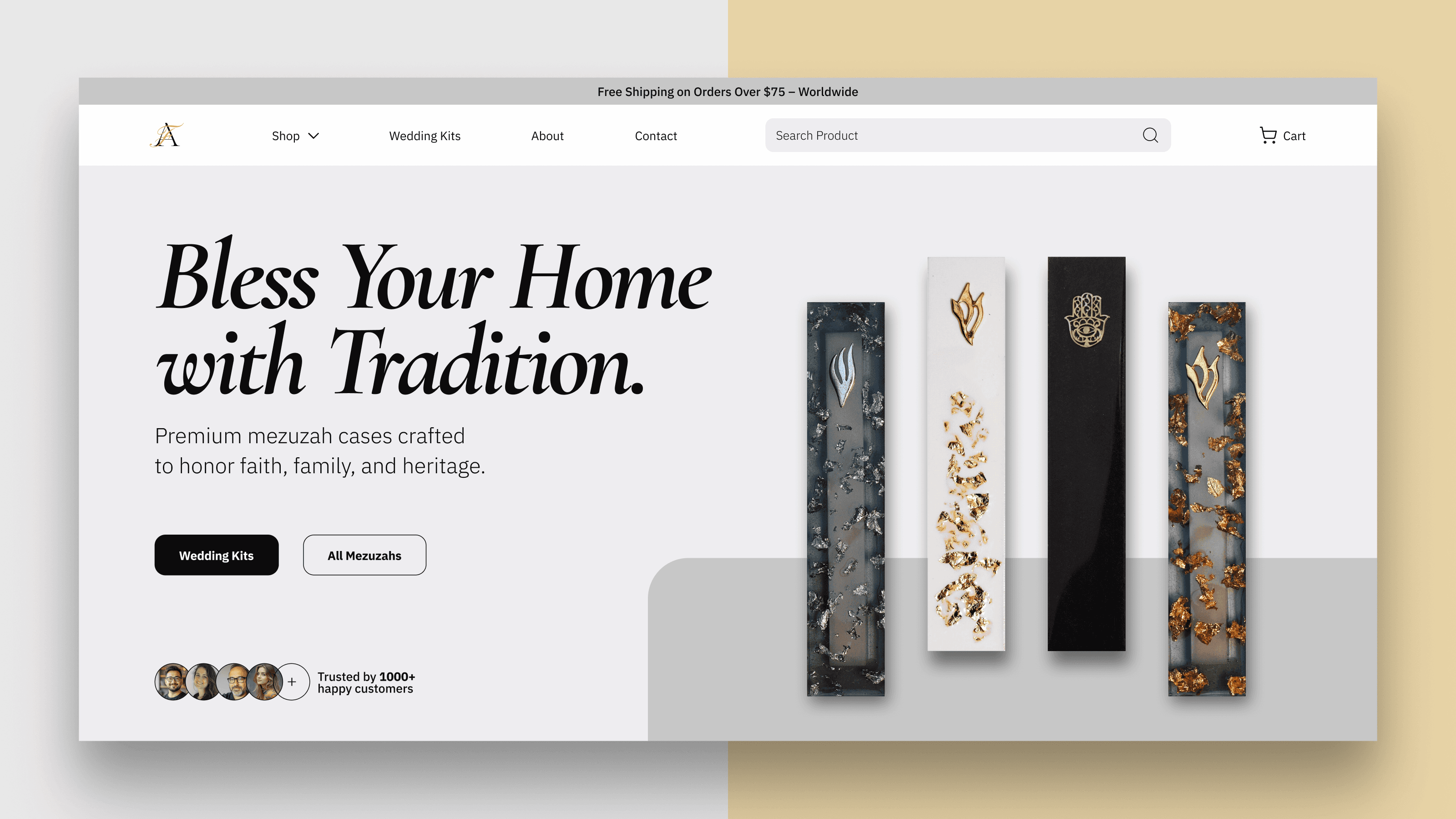 FineArtByF Mezuzah Hero image design