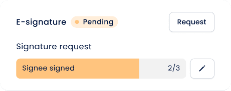 E-signature status