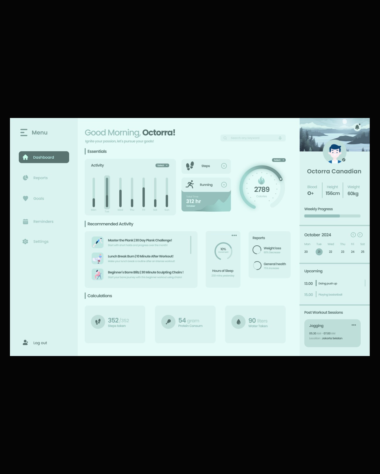 dashboard_fitness_octorra