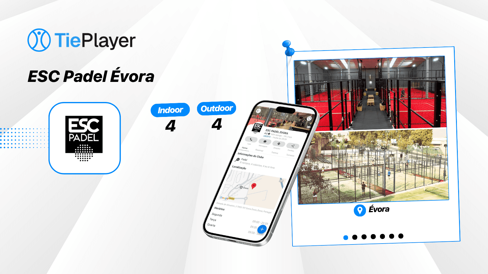 Book a padel court at ESC Padel Évora