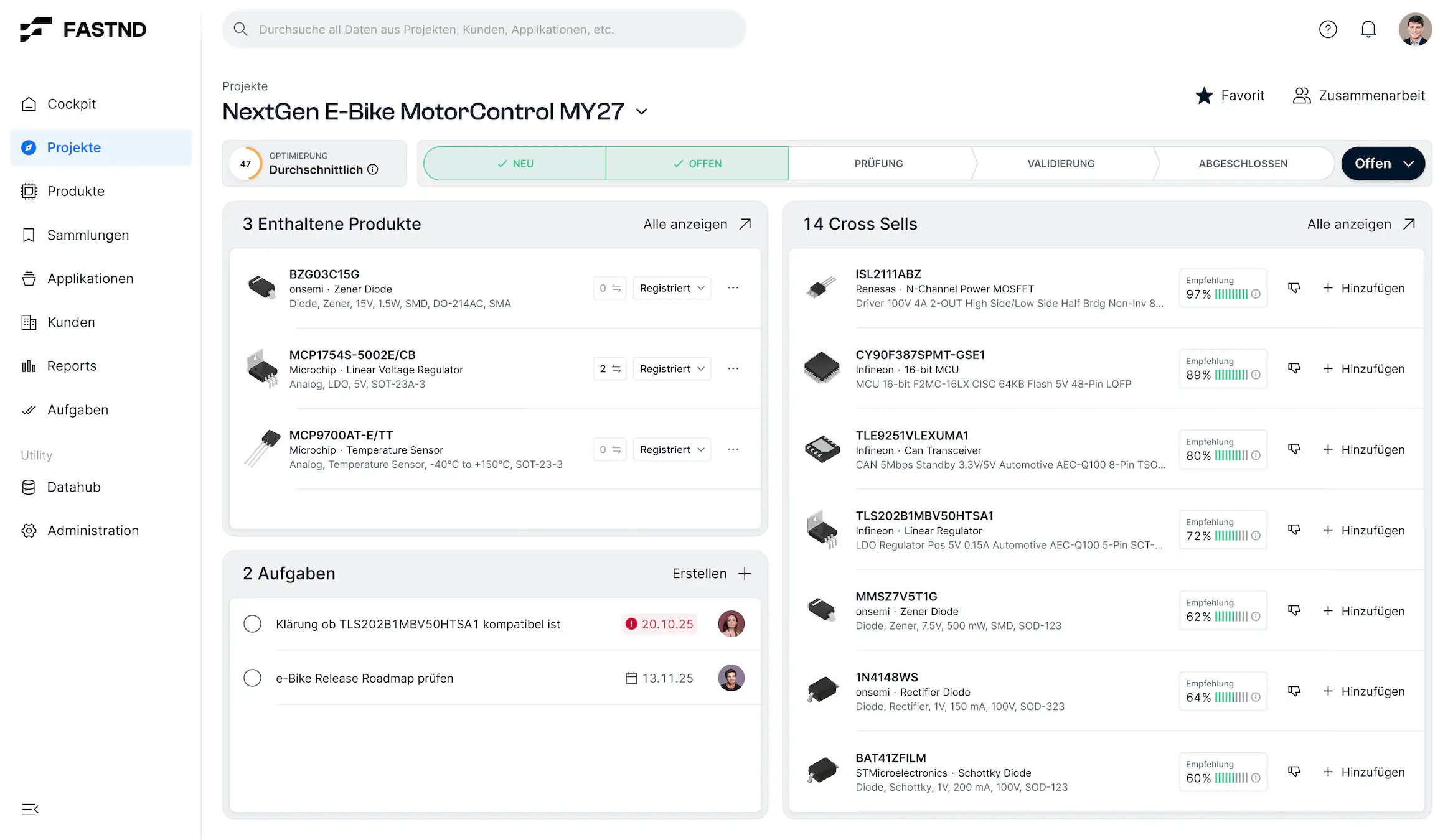 Screenshot von dem Projekt