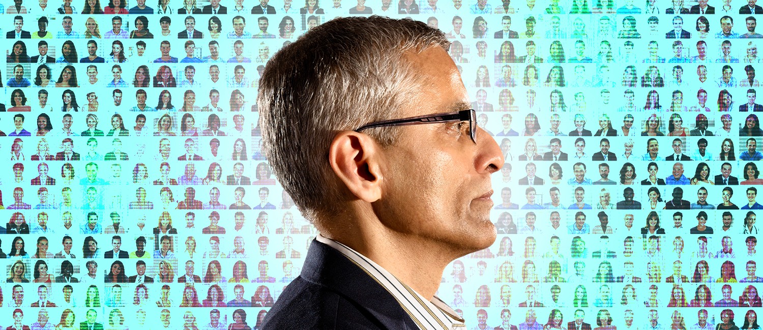 Dynamic picture of a cyclist riding downhill