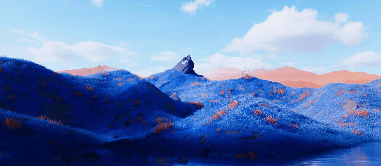 Drone shot of a running track at night