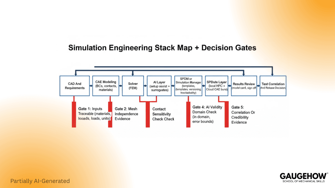 simulation engineering stack with quality gates